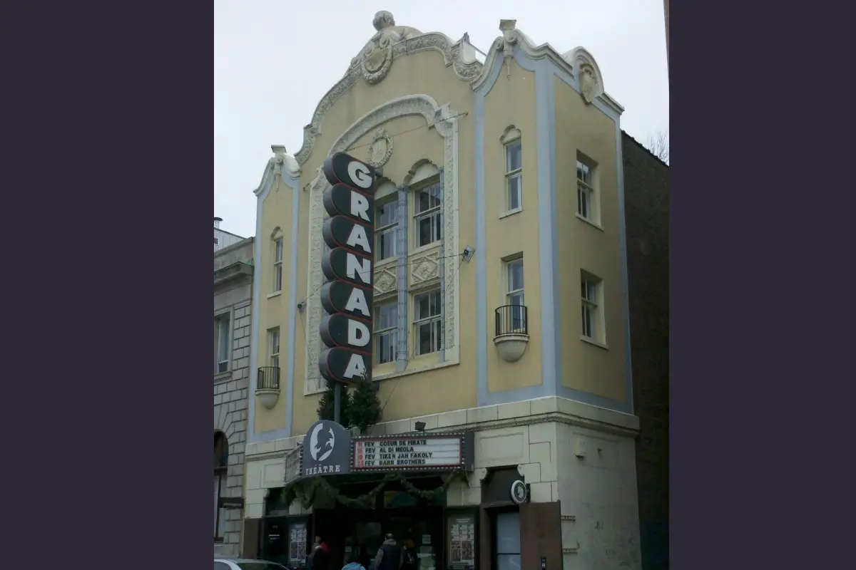 Exterior of Granada Theatre Sherbrooke, venue for Sherbrooke Magician
