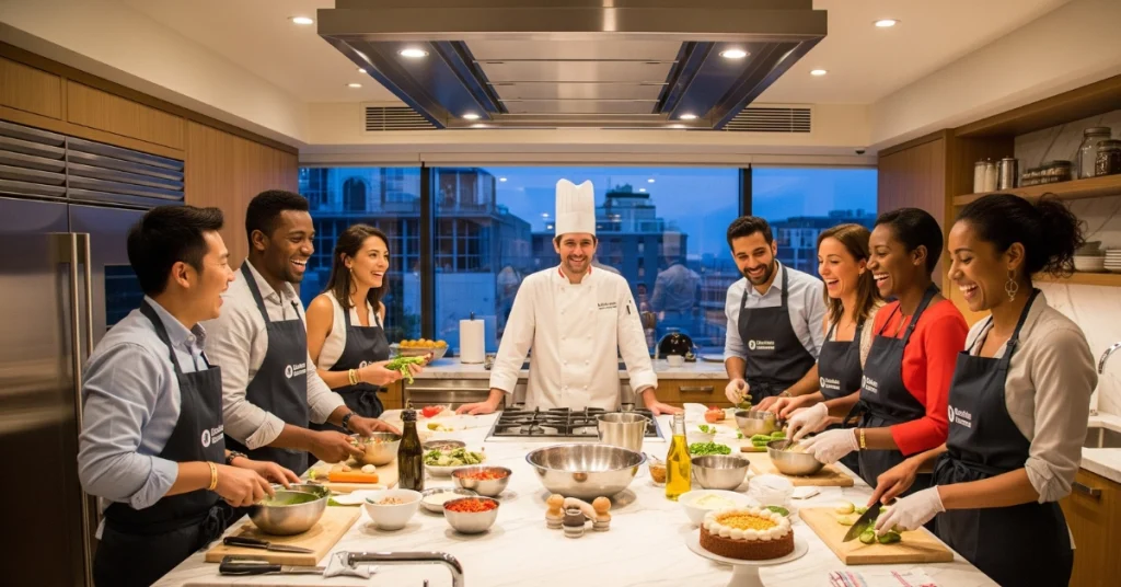 Cooking competition among corporate personals