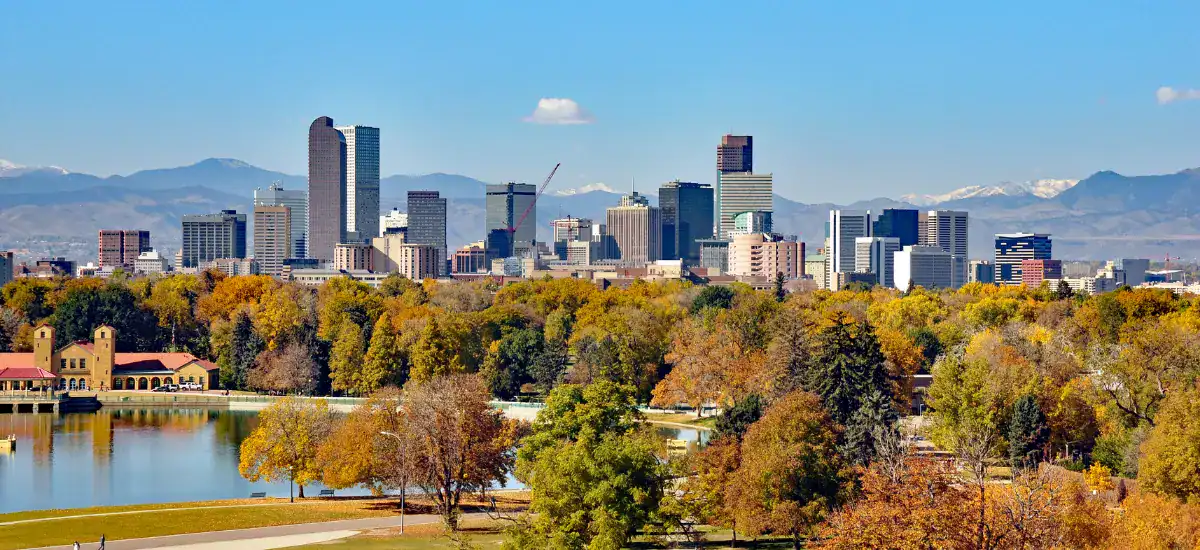 A beautiful Denver city view.