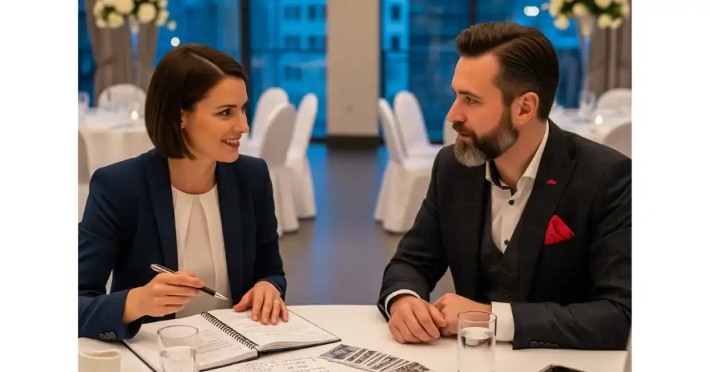 Discussion Between a corporate host and Magician