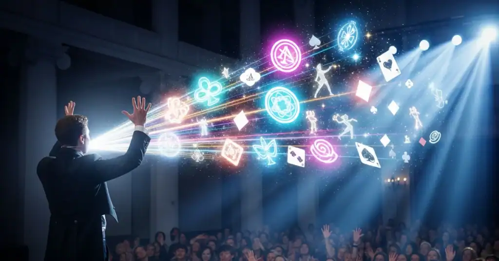 Master Magician captivating audience