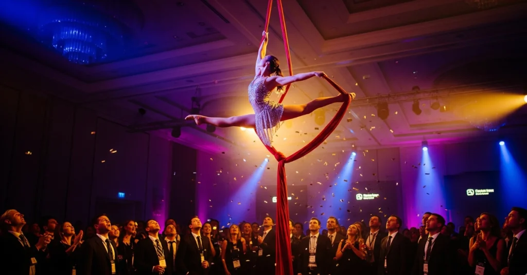 Spectacular Circus act in a corporate event