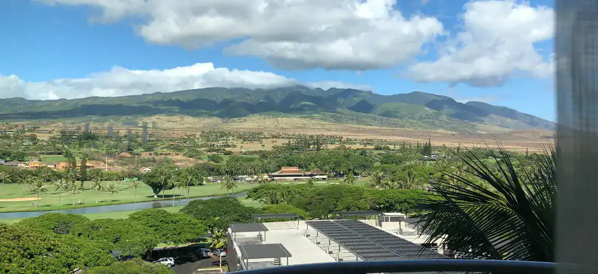 Beautiful view of Maui valley in Hawaii.
