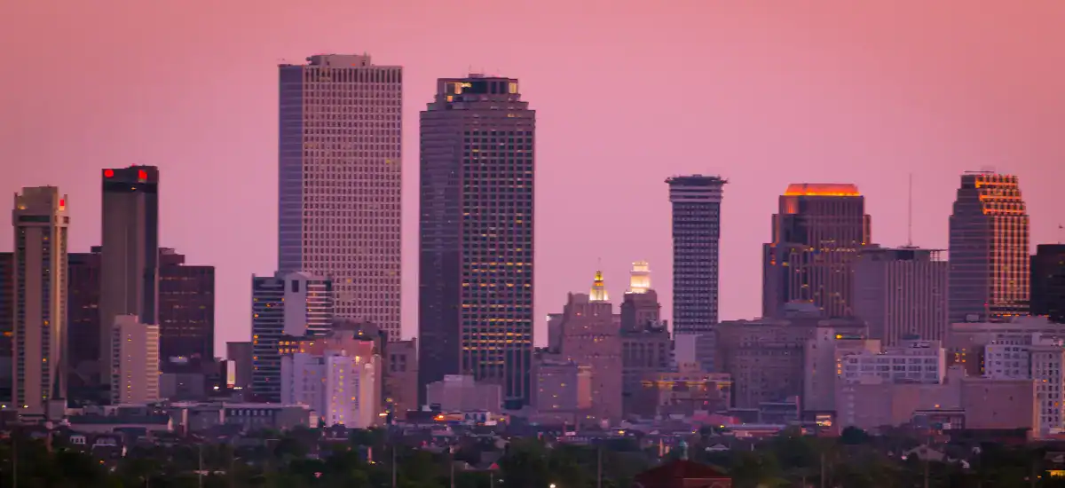 Beautiful view of New Orleans skyline.