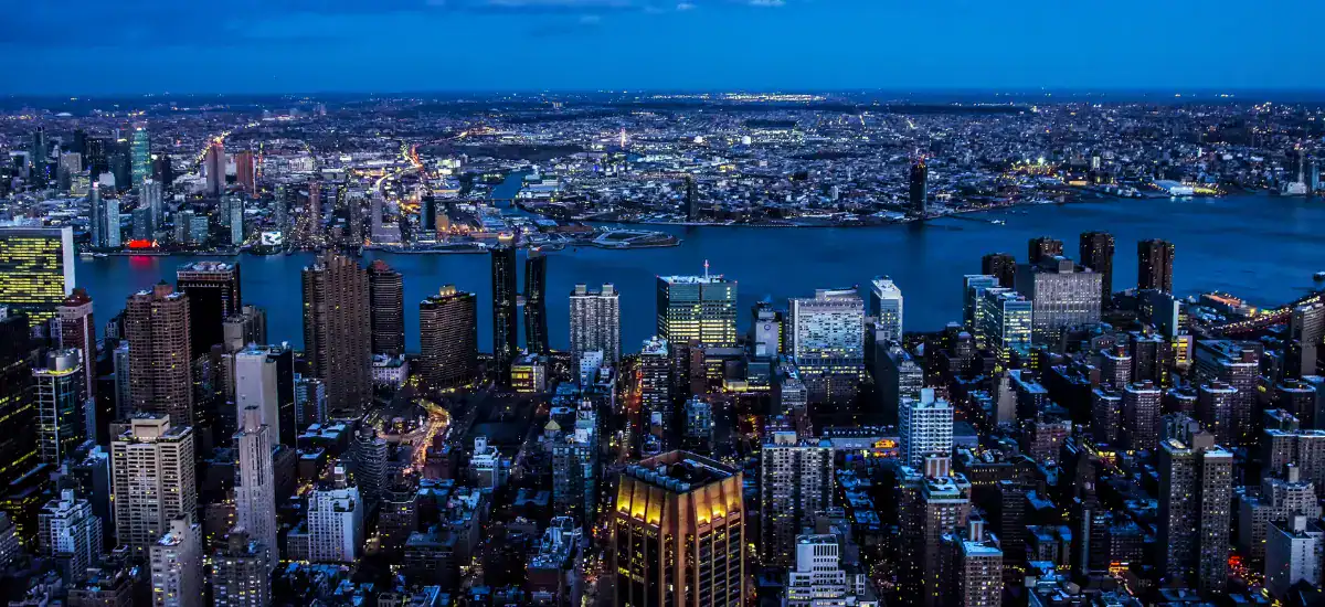 Beautiful view of New York skyline.