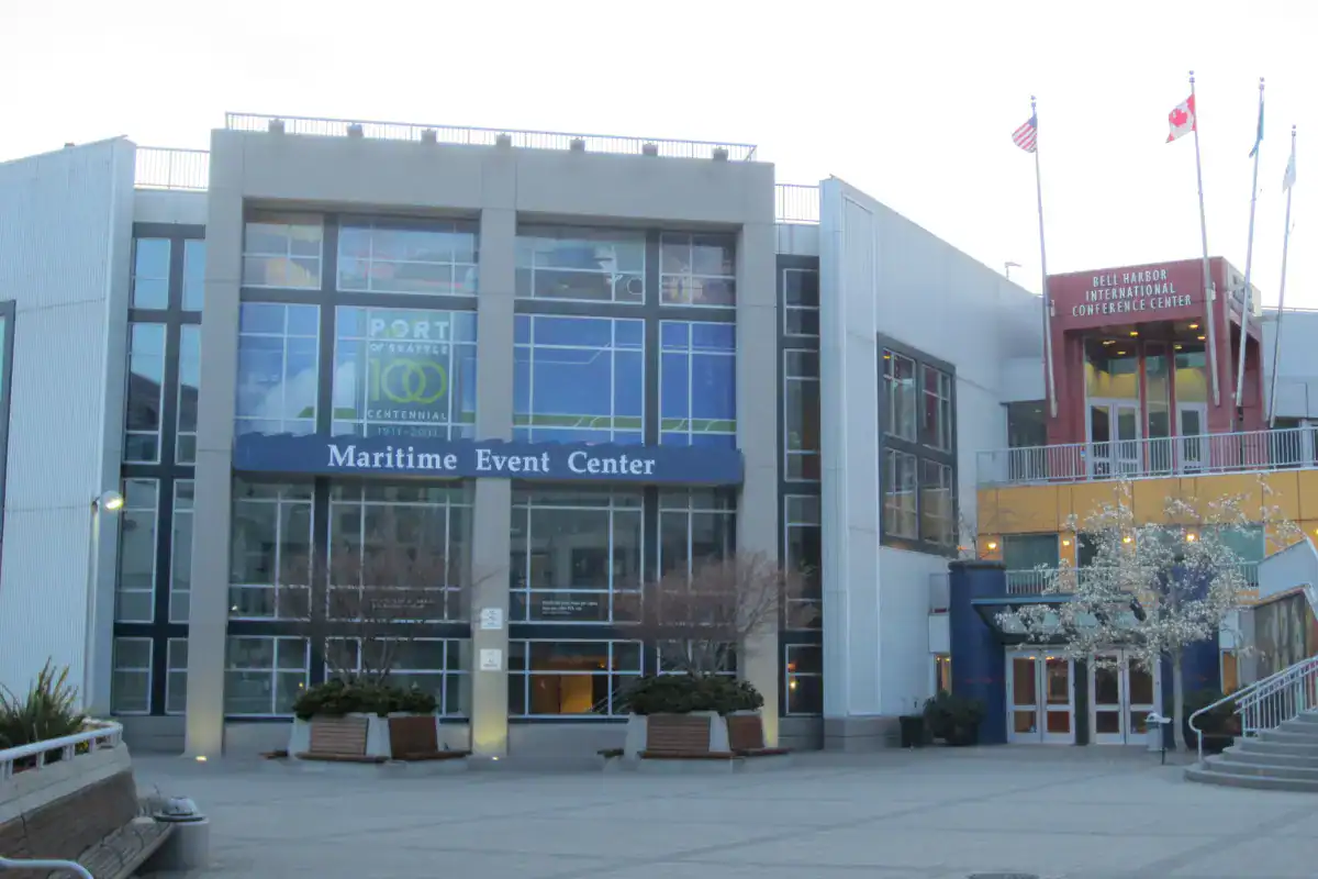 A view of the Maritime Event Center in Seattle, a great venue option for a magician and mentalist event.