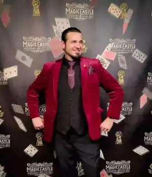 Matthew King Magic posing while present at a show.